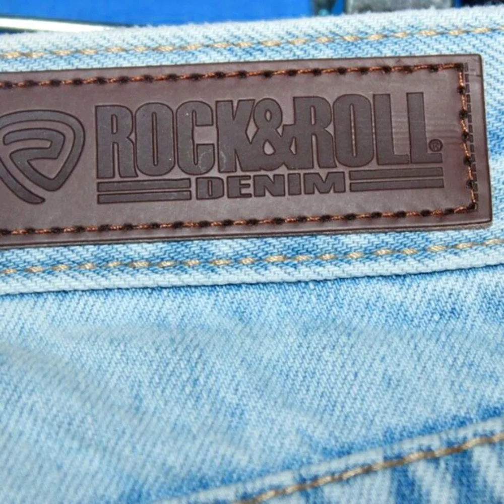 Rock & Roll Denim Star Distressed Denim Shorts Blue NWT